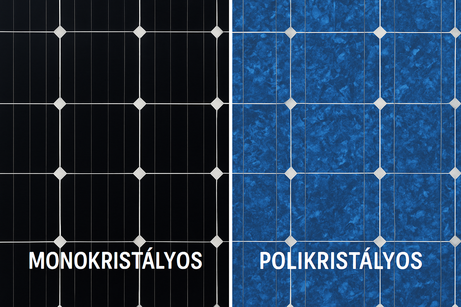 Két napelem típus -vizuális különbségek egy képen Két napelem típus -vizuális különbségek egy képen